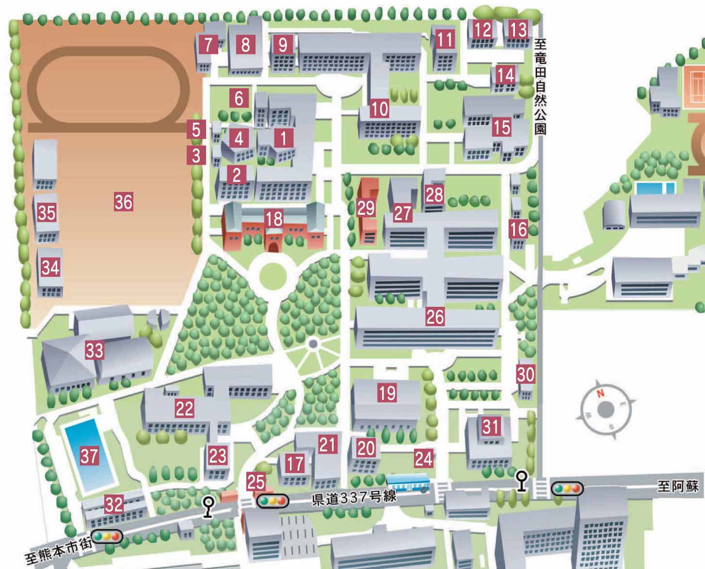 熊本大学北地区MAP